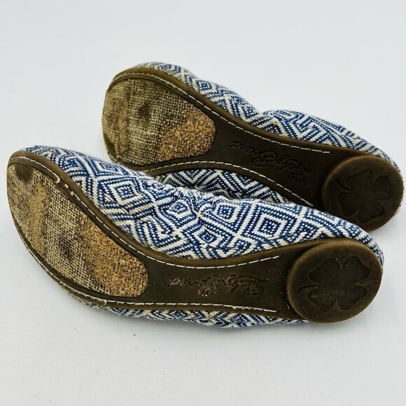 Lucky Brand Erin Women's Size 7.5B Flats Shoes Slip On Ballet Blue Aztec Print - Picture 8 of 8